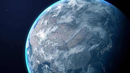 地球俯瞰地球太空科幻动画