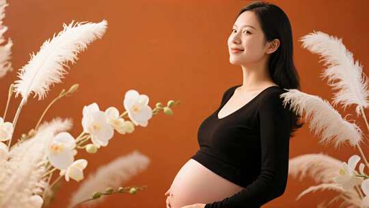 母亲节唯美孕妇期待新生命怀孕人像写真