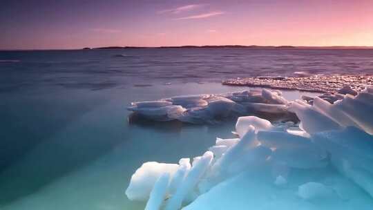 冰山融化集合 航拍