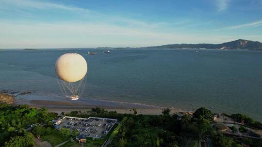 厦门航拍氢气球景观视频素材模板下载