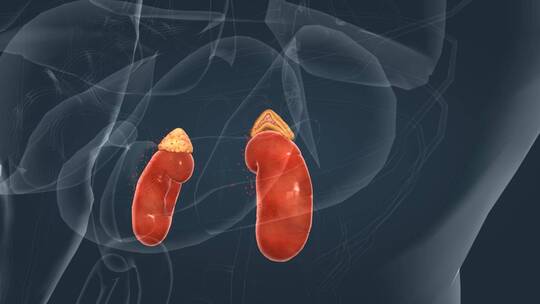 医学人体器官肺脏肾脏肠道全息特效三维动画