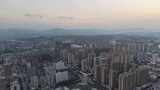 航拍广西百色日落晚霞夕阳高清在线视频素材下载
