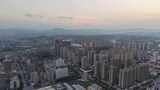 航拍广西百色日落晚霞夕阳高清在线视频素材下载