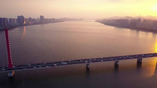 航拍杭州大桥