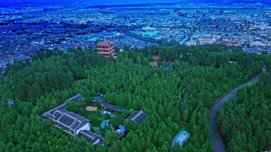 云南丽江古城夜景