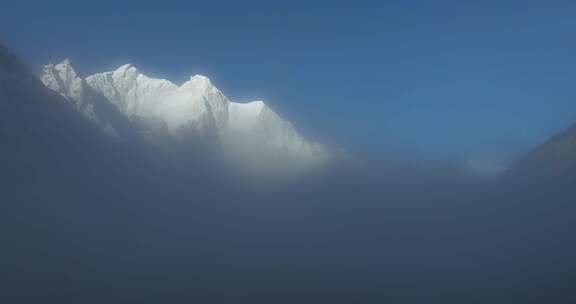 西藏日喀则珠峰东坡嘎玛沟喜马拉雅山脉航拍