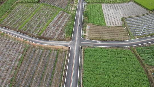 乡村道路航拍