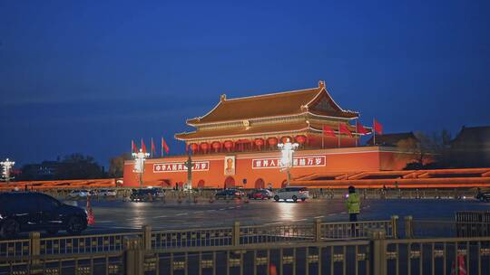北京故宫天安门夜景