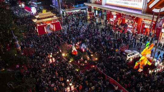 广州夜晚的西湖路花市4K视频视频素材模板下载