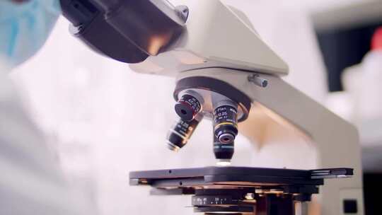 4K-使用显微镜的特写视频素材模板下载