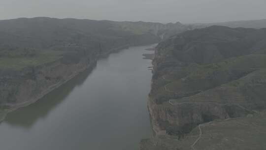黄河大峡谷 航拍4k log白天