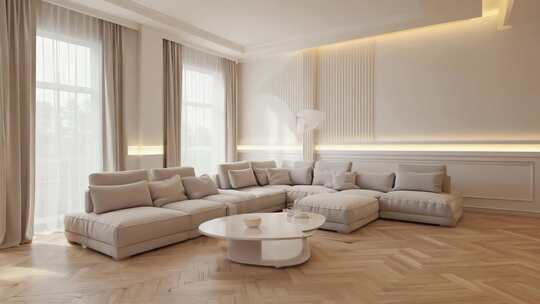 现代简约风格客厅室内场景