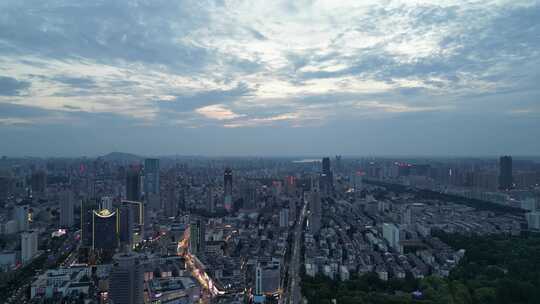 航拍安徽合肥老城区合肥大景