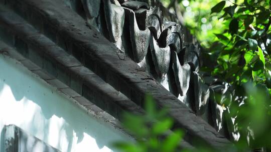中国传统古建筑外墙屋檐视频素材模板下载
