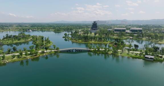 成都东安湖美丽园林风景