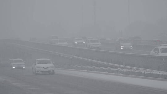 冬天雪景 下雪空镜