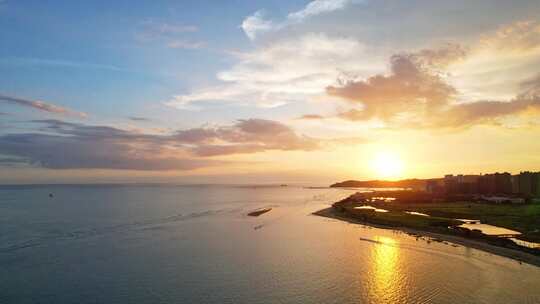 广西北海银滩地标大海风光旅游旅行风景航拍