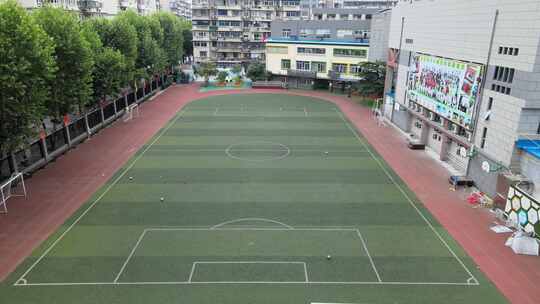 武汉江汉区万松园路小学航拍