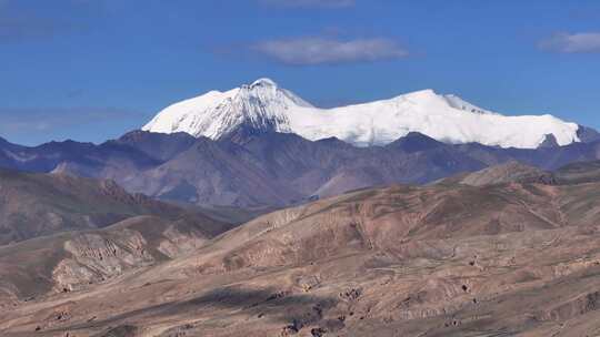 普莫雍错雪山湖泊航拍