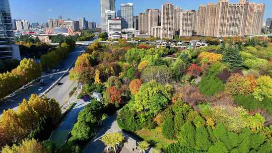 西安丈八一路永阳公园航拍