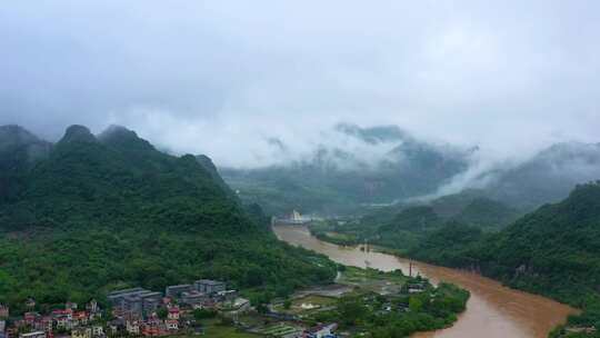 洪水通过连州市