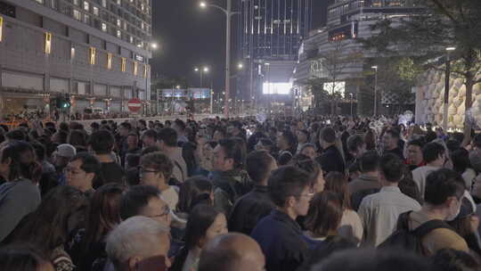 香港2023跨年夜尖沙咀街景夜景