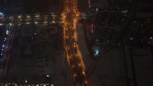 航拍雪景 冬至节气 冬天雪景  冬季