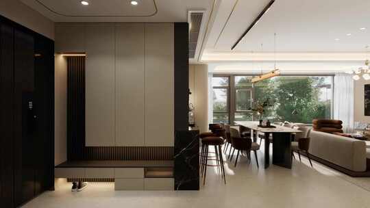 三维客厅 室内装修 室内漫游动画镜头