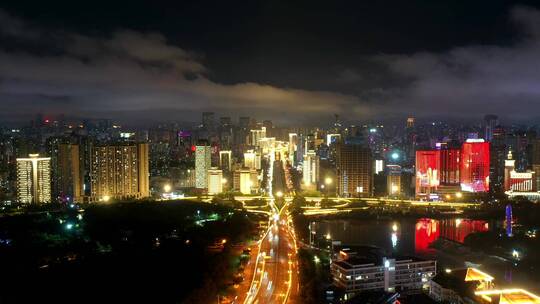 海口滨海大道夜景灯光带