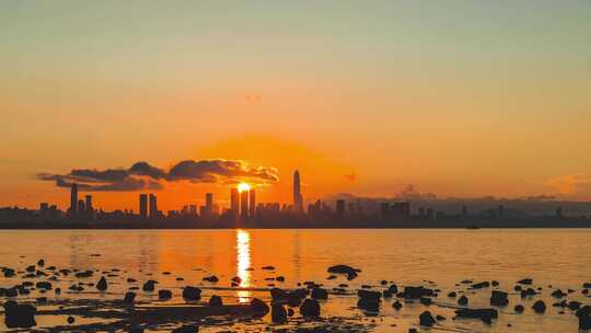 深圳湾日出延时视频