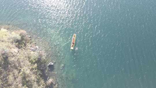 4K 航拍人间绝美摩梭族泸沽湖神湖神山