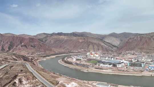 青海省果洛藏族自治州玛沁县拉加镇视频素材模板下载