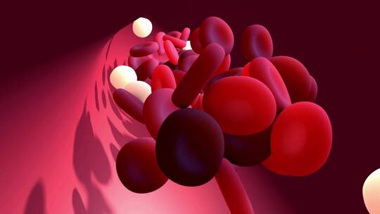 血管堵塞红细胞白细胞视频素材模板下载