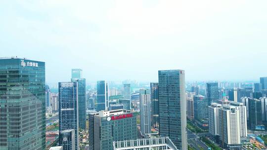 广西绿城南宁航拍园林城市现代化高楼建筑群