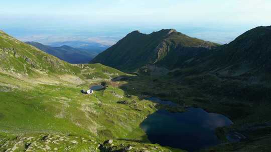 风景，喀尔巴布韦山脉，山脉，湖