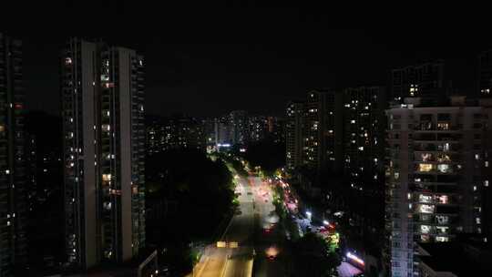广东惠州夜景航拍视频素材模板下载