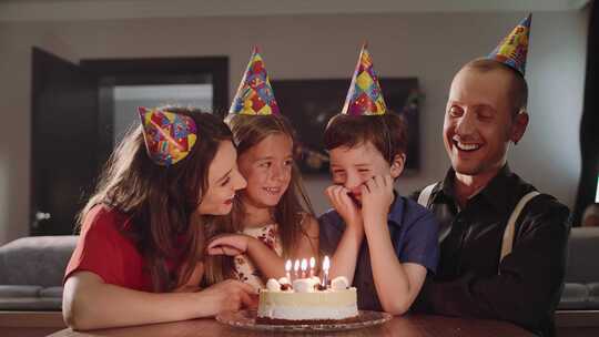 生日，蛋糕，庆祝，孩子们