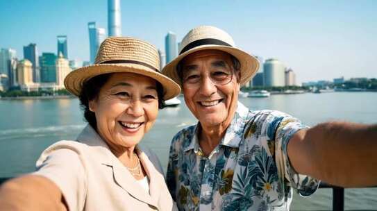 老年人老人夫妇幸福晚年生活ai素材原创