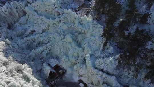 冰雪世界，九如山冰瀑