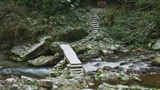 下雪小桥小溪小河