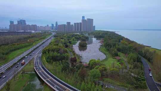 苏州湾东太湖生态园视频素材模板下载