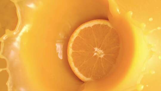 新鲜鲜榨果汁鲜榨橙汁视频素材模板下载