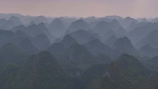 贵州安顺龙宫景区万峰林自然风光航拍