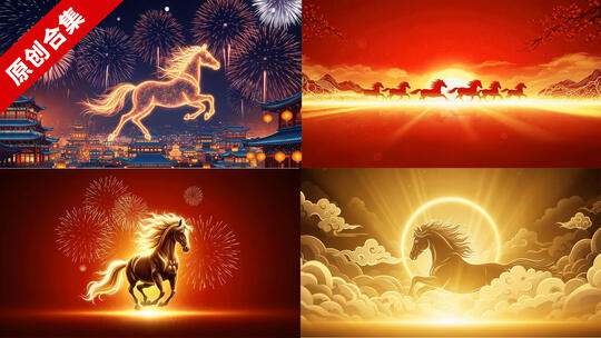 2026马年片头片尾动画背景