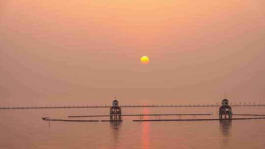 苏州太湖日落延时