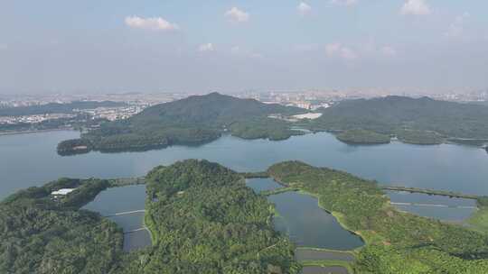 东莞市同沙生态水库公园航拍