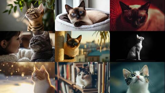 萌猫治愈瞬间合集猫小猫高清在线视频素材下载