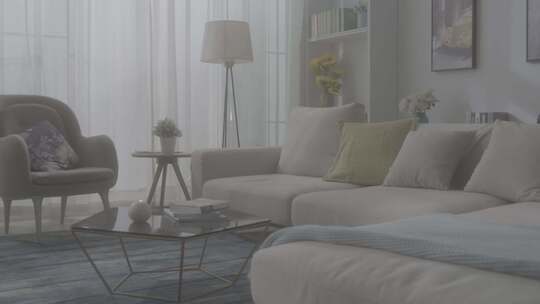 现代简约风格客厅室内场景