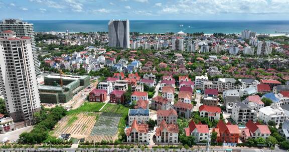 北海的海城区城市建筑房地产航拍