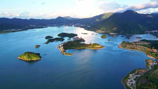 惠州大亚湾美丽海岛风景航拍全景